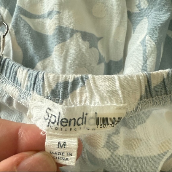 Splendid Misty Patchwork Midi Dress Floral Stripe Print Tiered Boho Medium - Picture 11 of 15